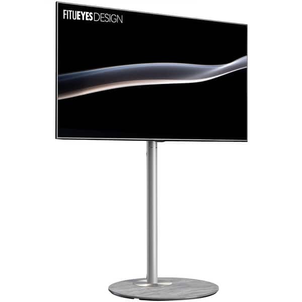 FITUEYES Scandinavian Corner TV Stand with Swivel Mount for 32" 60